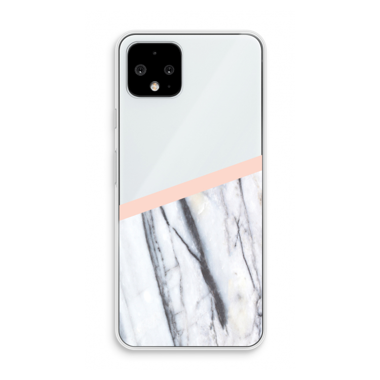 A touch of peach: Pixel 4 Transparant Hoesje