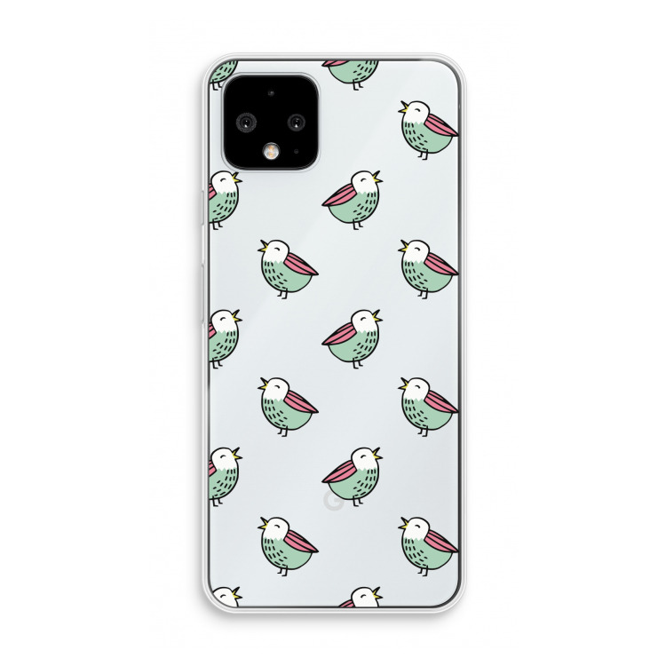Vogeltjes: Pixel 4 Transparant Hoesje