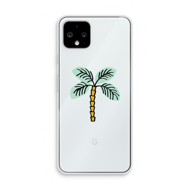 Palmboom: Pixel 4 Transparant Hoesje