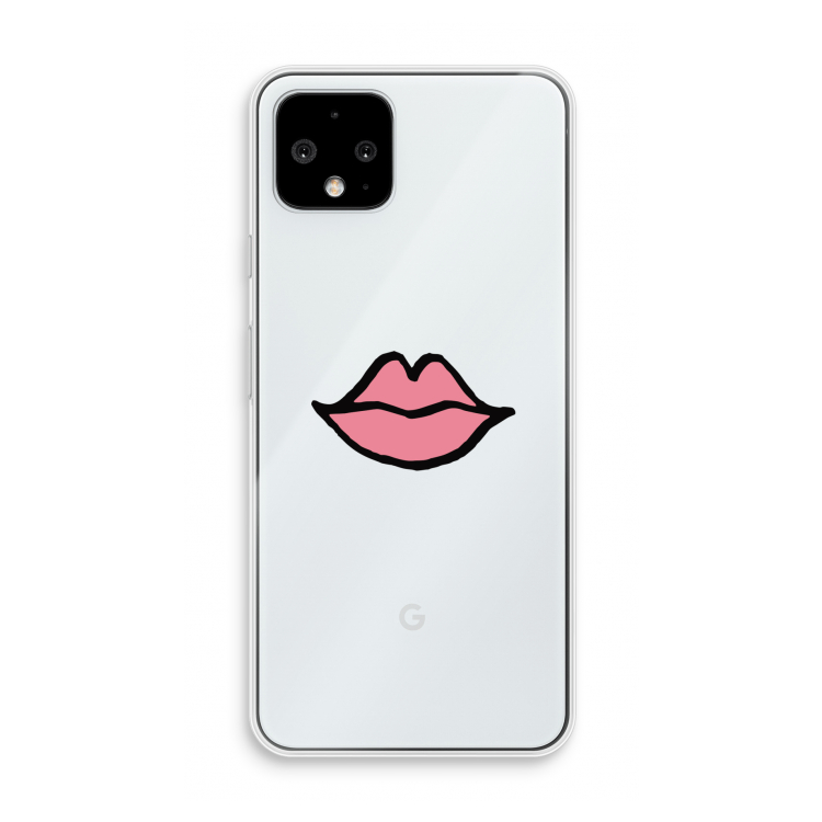 Kusje: Pixel 4 Transparant Hoesje