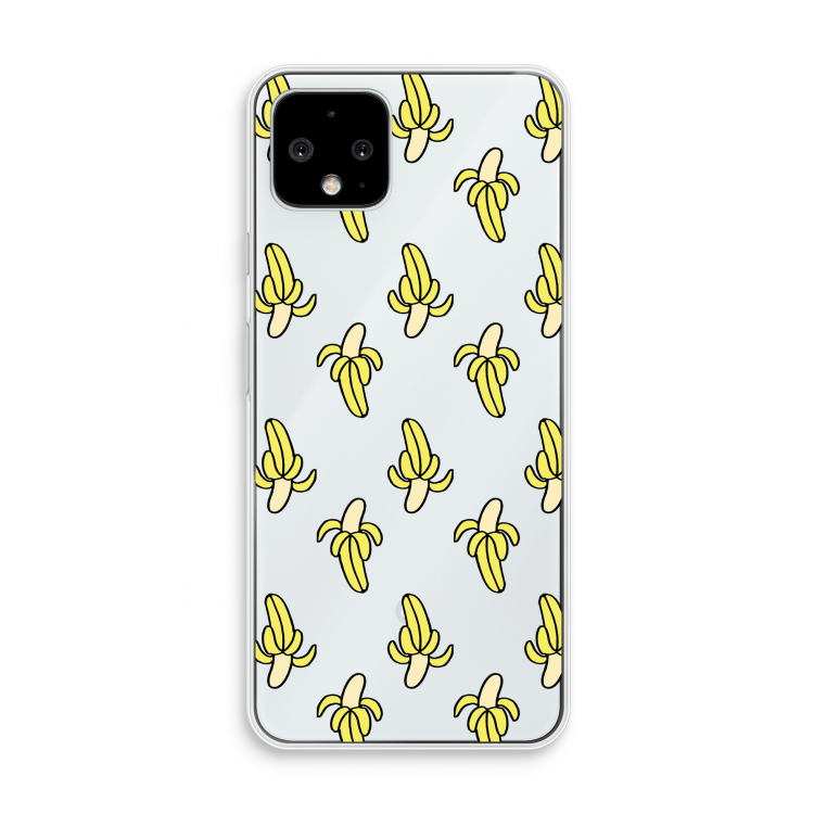Bananas: Pixel 4 Transparant Hoesje