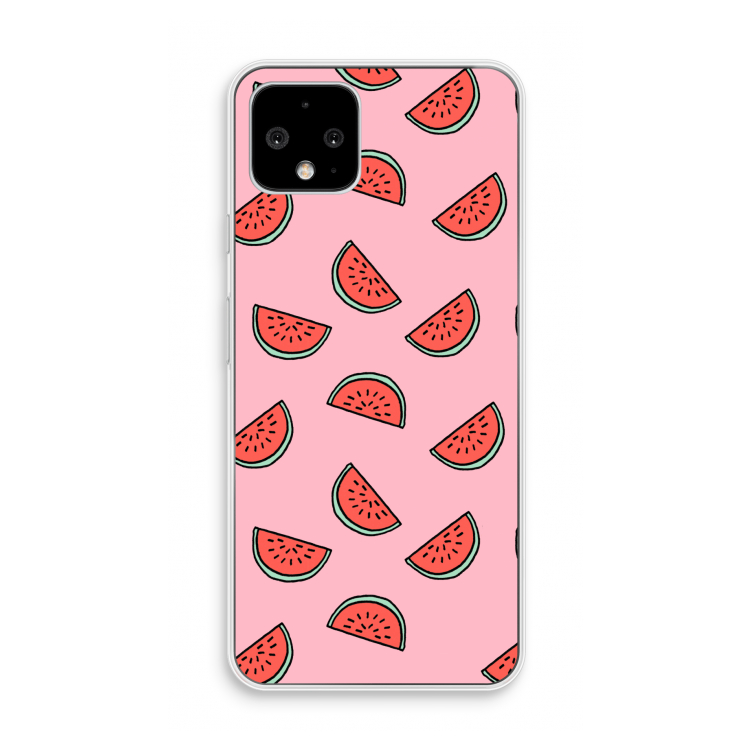 Watermeloen: Pixel 4 Transparant Hoesje