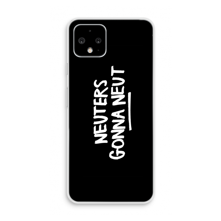 Neuters (zwart): Pixel 4 Transparant Hoesje