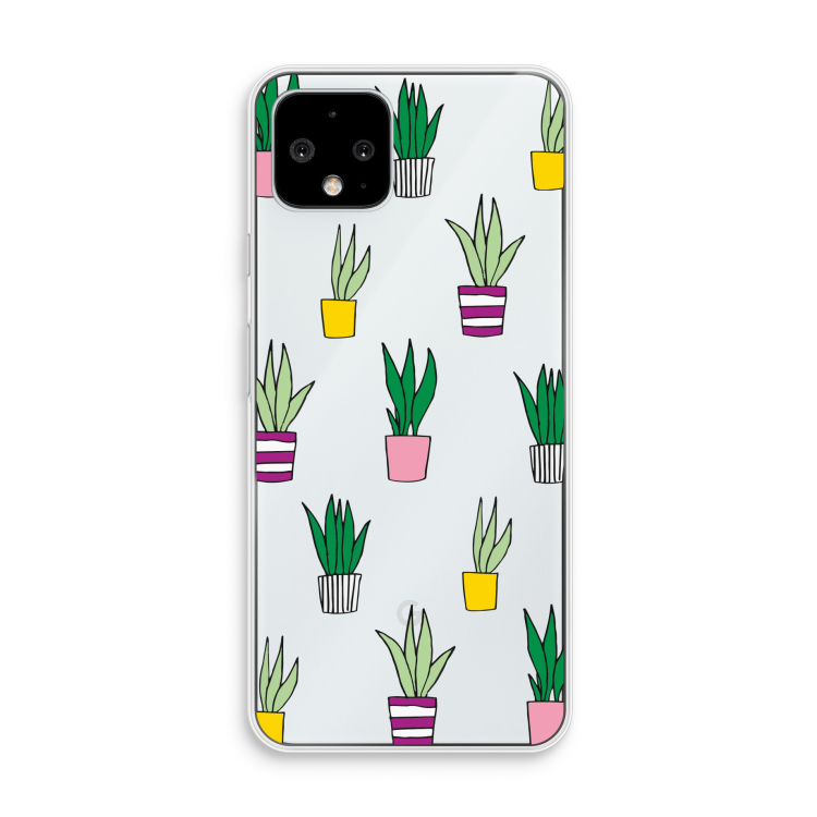 Sanseveria: Pixel 4 Transparant Hoesje