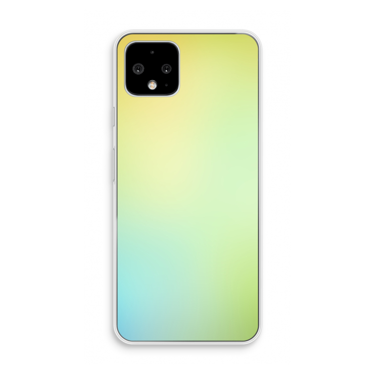 Minty mist pastel: Pixel 4 Transparant Hoesje