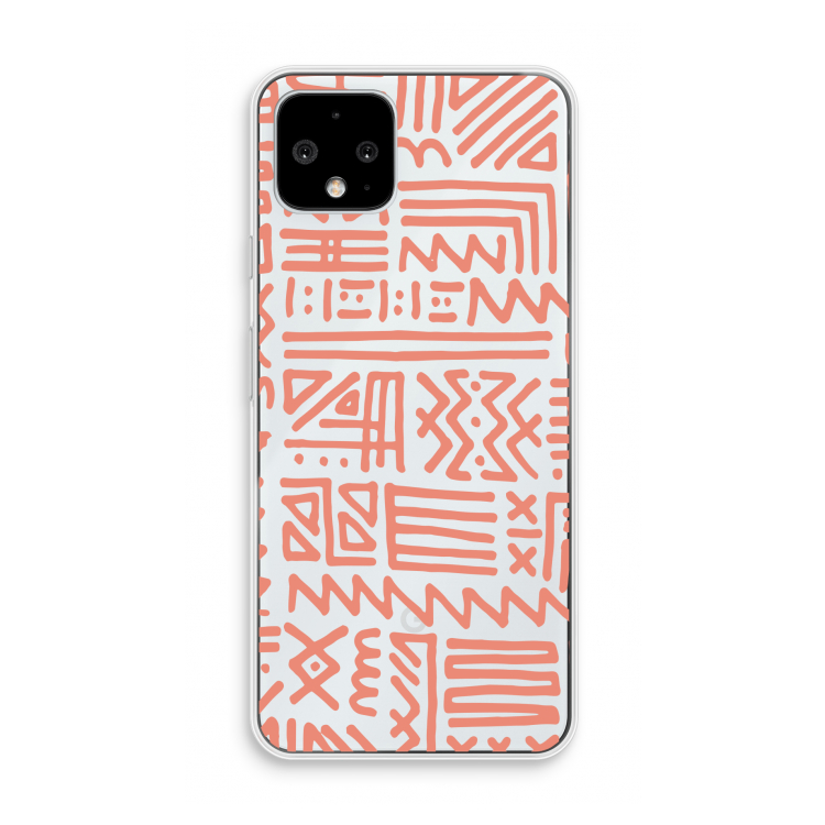 Marrakech Pink: Pixel 4 Transparant Hoesje