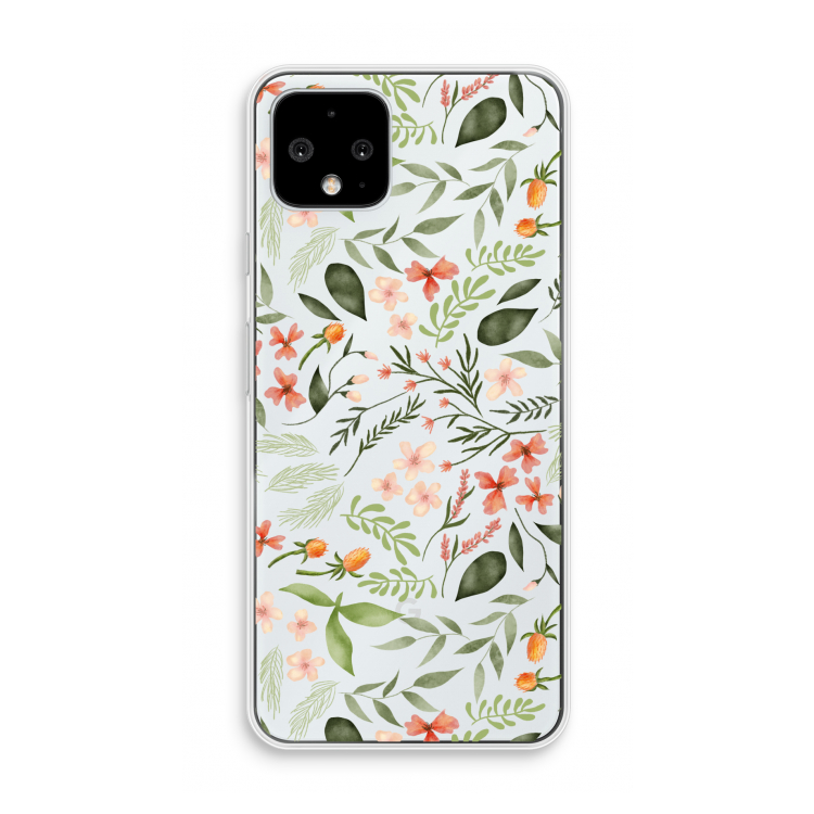 Sweet little flowers: Pixel 4 Transparant Hoesje
