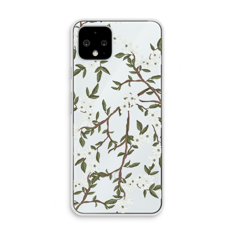 Blossoming spring: Pixel 4 Transparant Hoesje