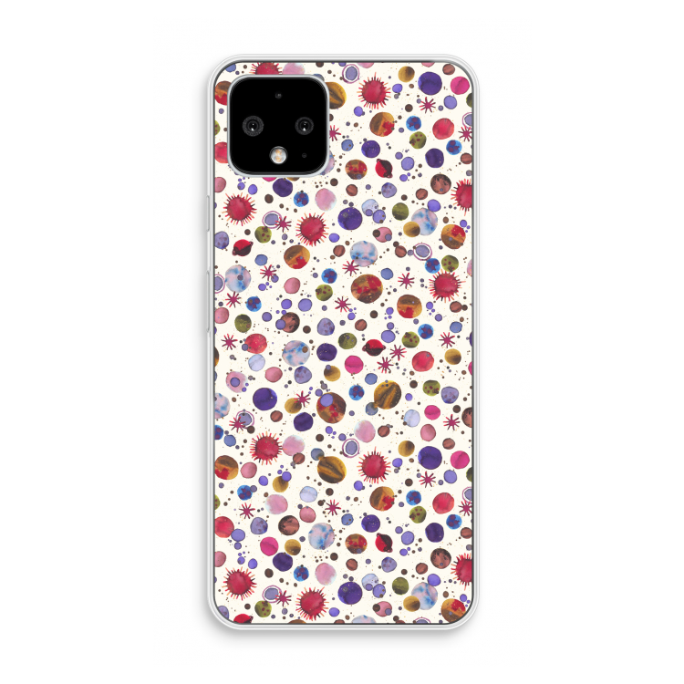 Planets Space: Pixel 4 Transparant Hoesje