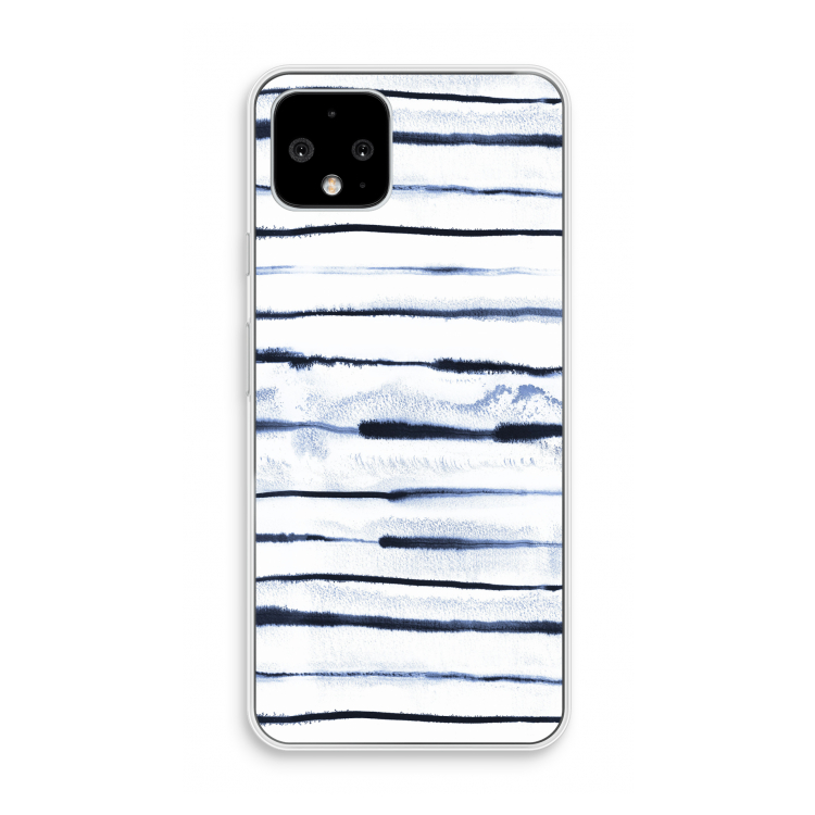 Ink Stripes: Pixel 4 Transparant Hoesje