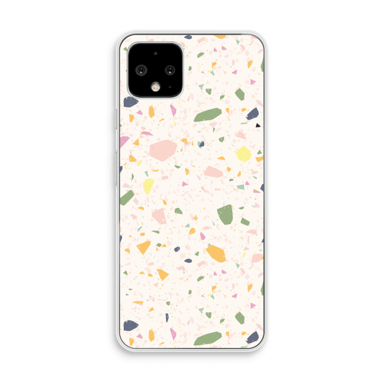 Terrazzo N°21: Pixel 4 Transparant Hoesje