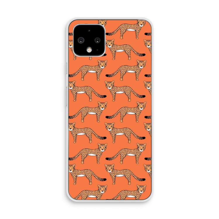Cheetah: Pixel 4 Transparant Hoesje