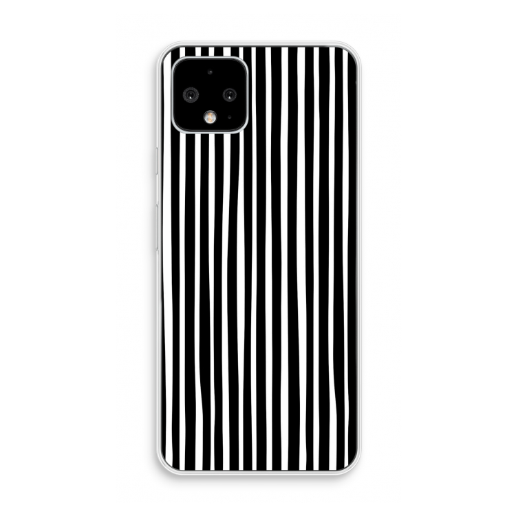 Stripes: Pixel 4 Transparant Hoesje