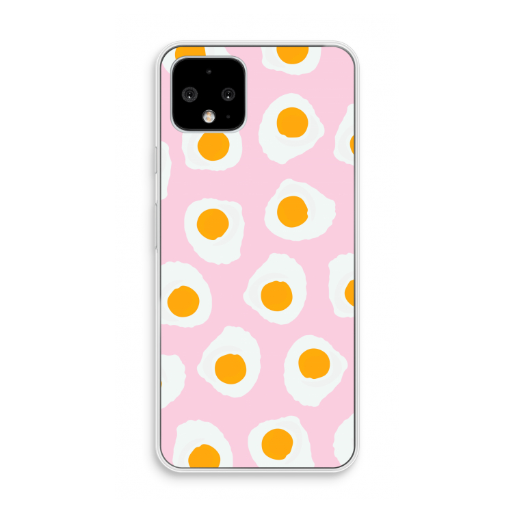 Dancing eggs: Pixel 4 Transparant Hoesje