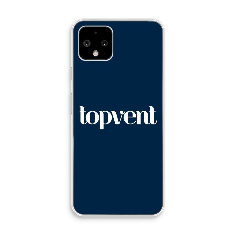 Topvent Navy: Pixel 4 Transparant Hoesje