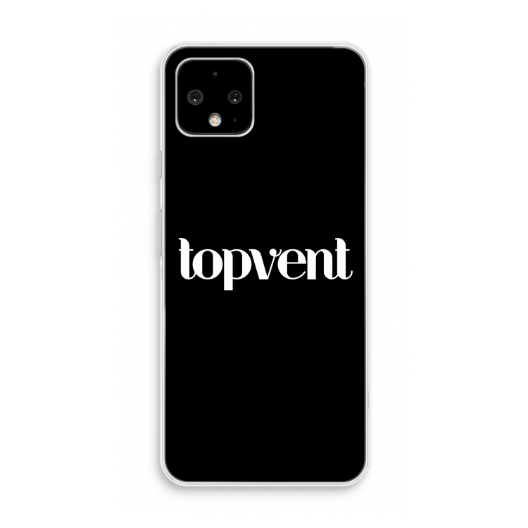 Topvent Zwart: Pixel 4 Transparant Hoesje
