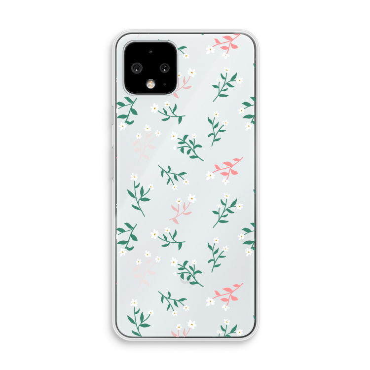 Small white flowers: Pixel 4 Transparant Hoesje