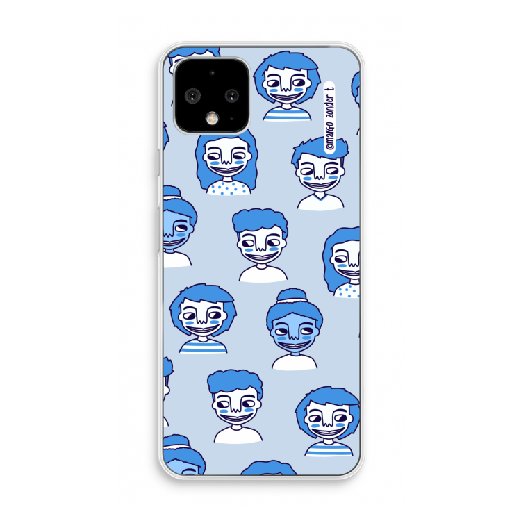 Gezichtjes: Pixel 4 Transparant Hoesje