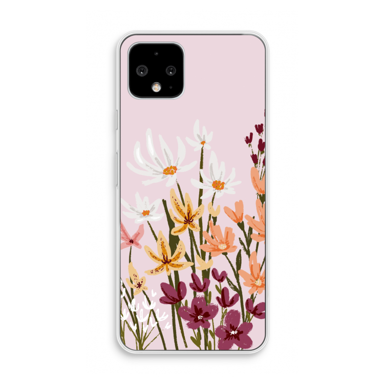 Painted wildflowers: Pixel 4 Transparant Hoesje