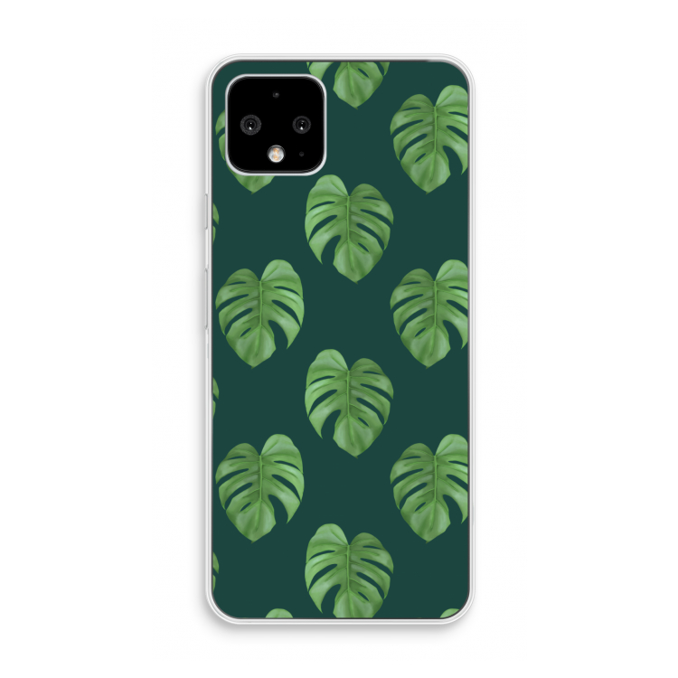 Monstera leaves: Pixel 4 Transparant Hoesje