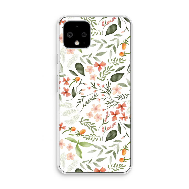 Sweet little flowers: Pixel 4 Transparant Hoesje