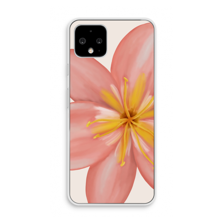Pink Ellila Flower: Pixel 4 Transparant Hoesje