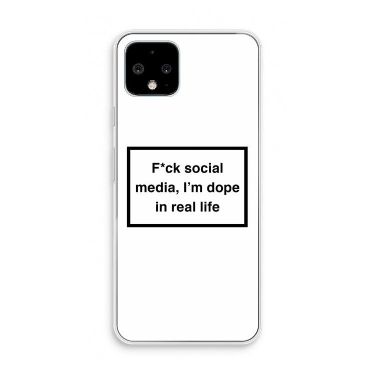 I'm dope: Pixel 4 Transparant Hoesje