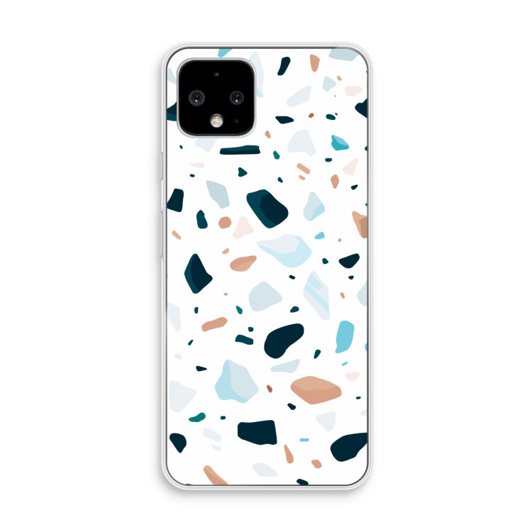 Terrazzo N°13: Pixel 4 Transparant Hoesje