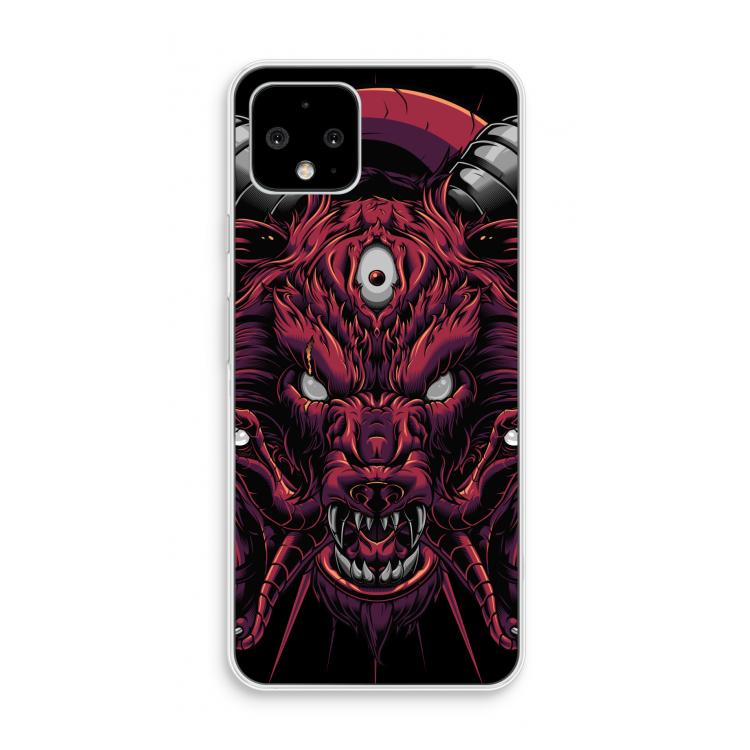 Hell Hound and Serpents: Pixel 4 Transparant Hoesje