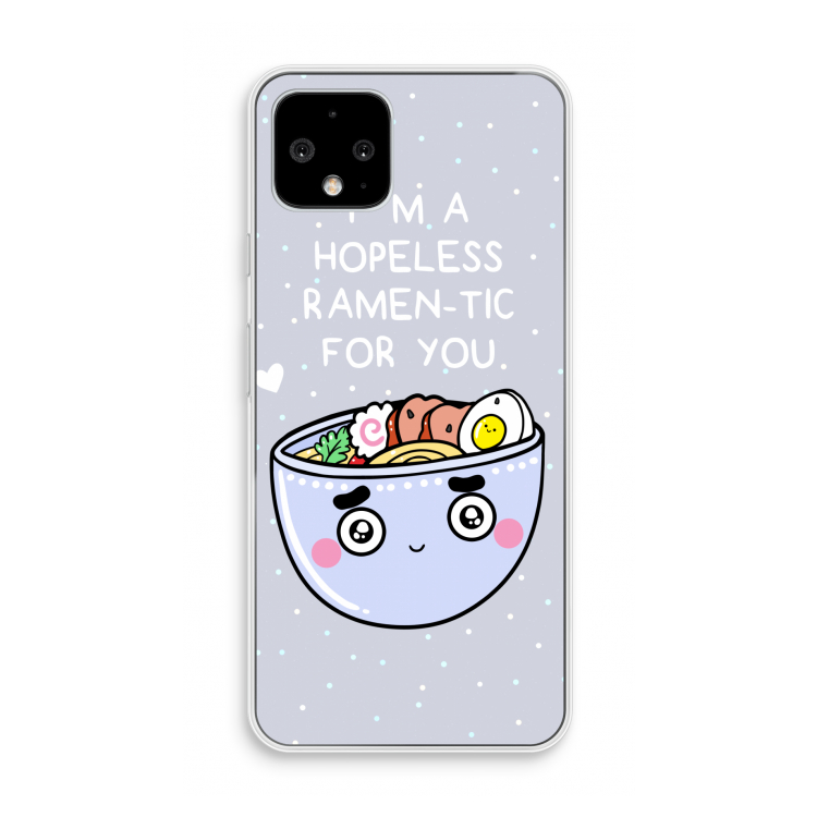 I'm A Hopeless Ramen-Tic For You: Pixel 4 Transparant Hoesje