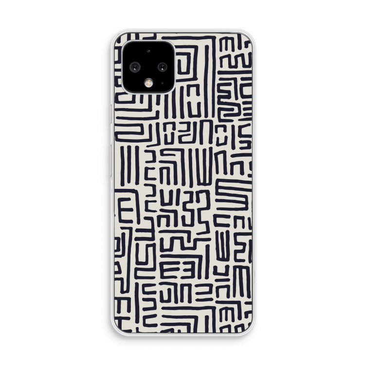 Moroccan Print: Pixel 4 Transparant Hoesje