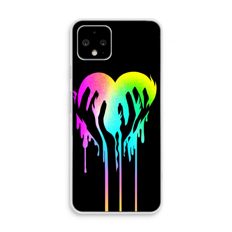 Hold My Heart: Pixel 4 Transparant Hoesje