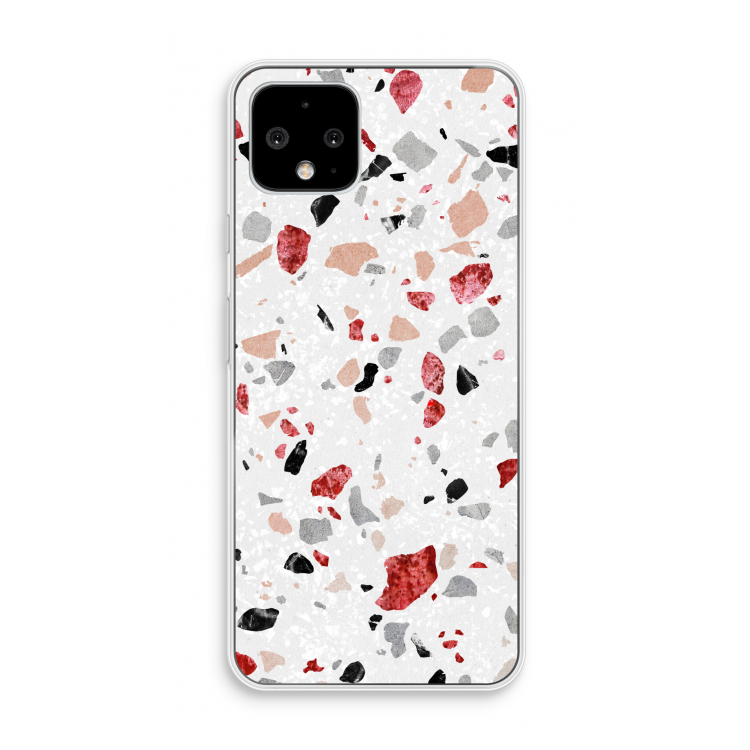 Terrazzo N°12: Pixel 4 Transparant Hoesje