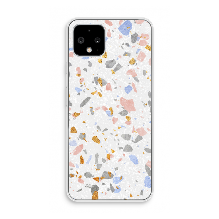 Terrazzo N°8: Pixel 4 Transparant Hoesje