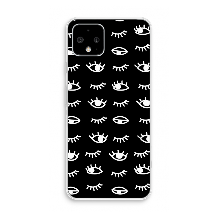 Eye pattern #3: Pixel 4 Transparant Hoesje