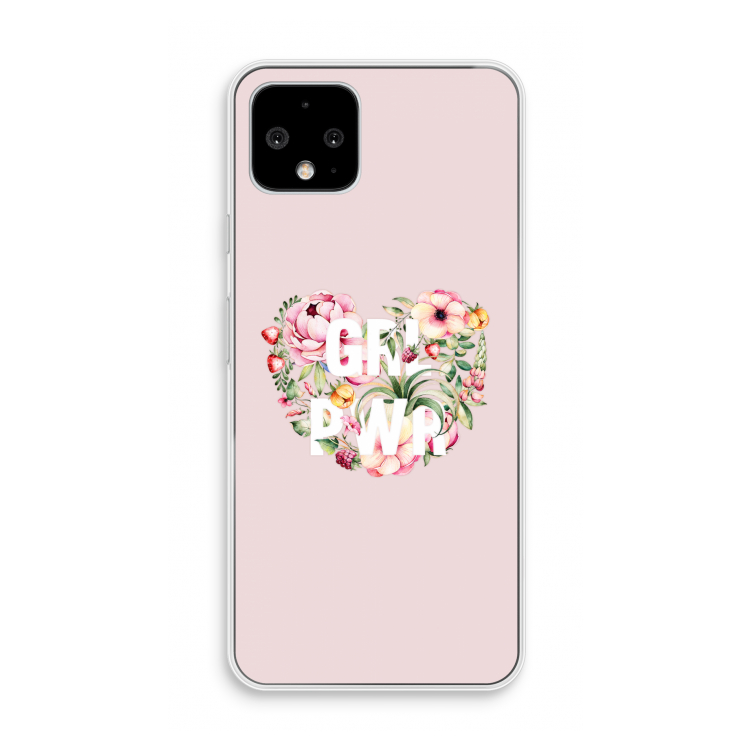 GRL PWR Flower: Pixel 4 Transparant Hoesje