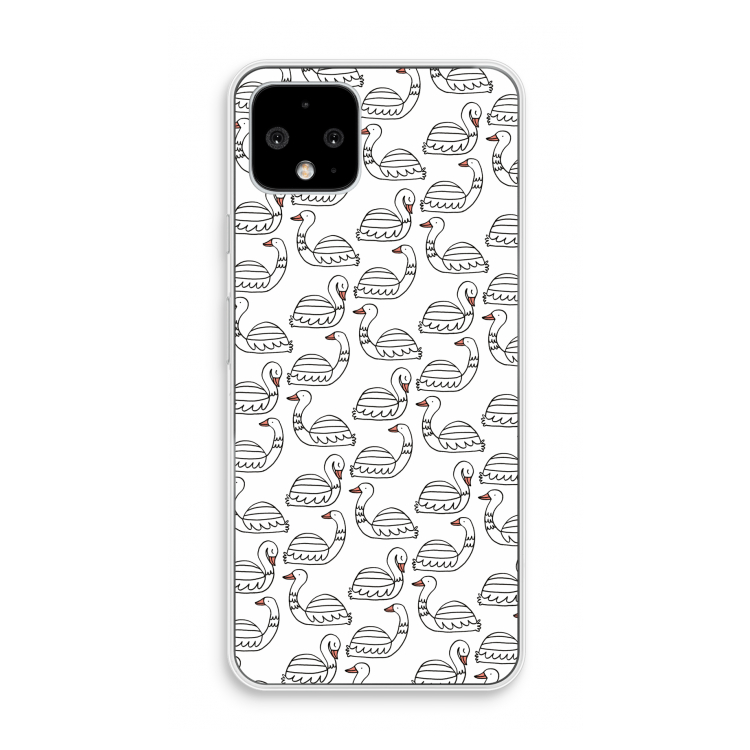 Zwanen: Pixel 4 Transparant Hoesje