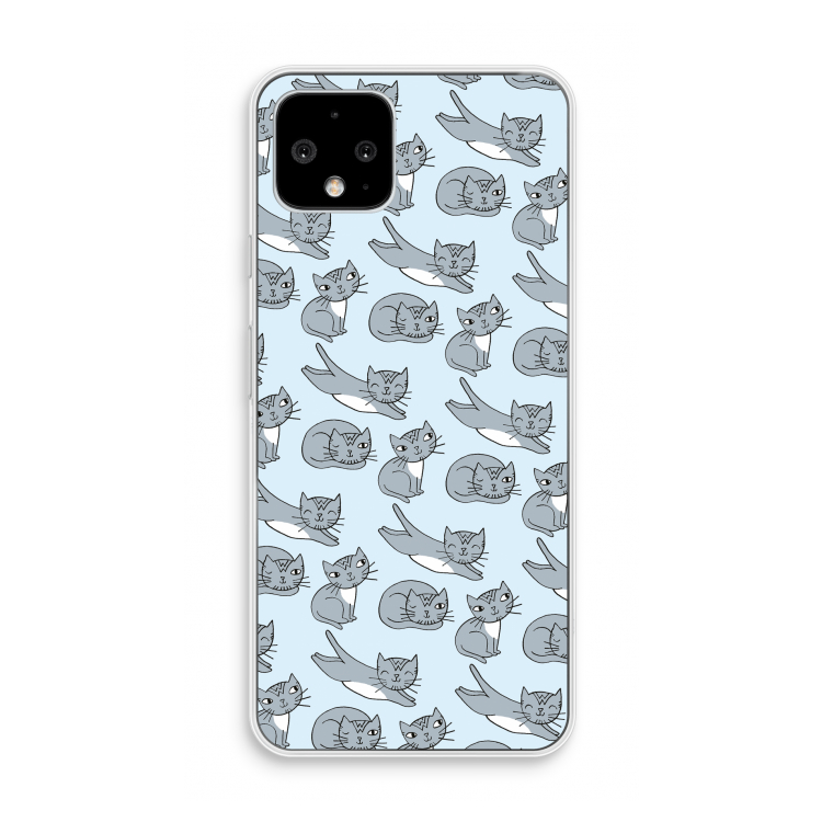 Poezen: Pixel 4 Transparant Hoesje