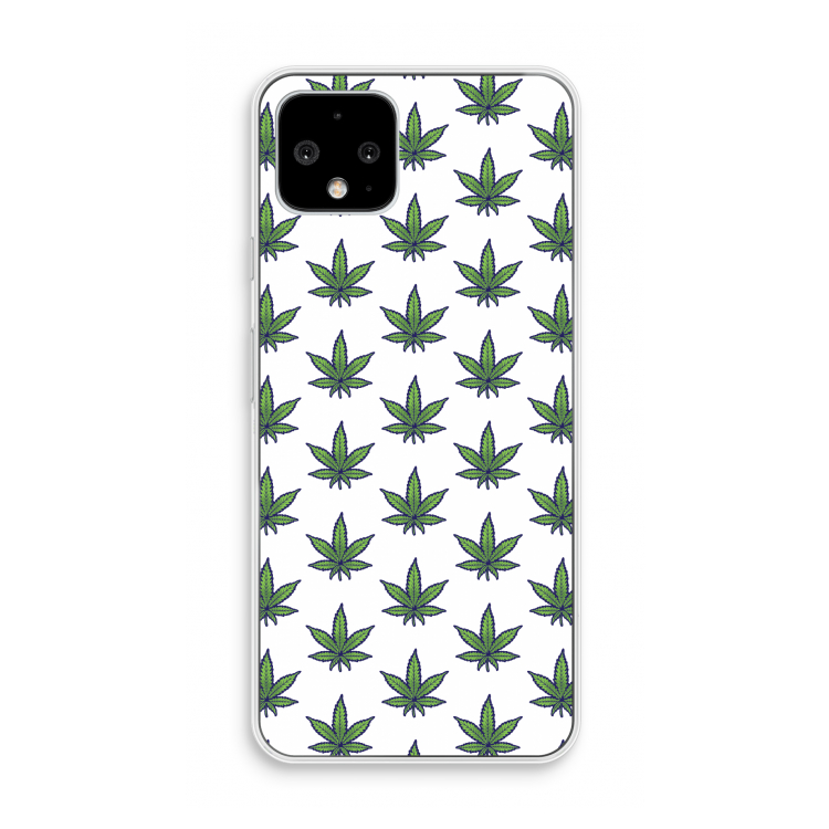 Weed: Pixel 4 Transparant Hoesje