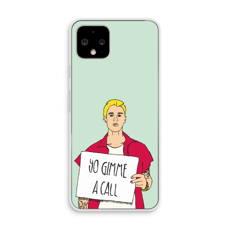 Gimme a call: Pixel 4 Transparant Hoesje