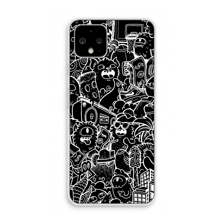 Vexx Black City : Pixel 4 Transparant Hoesje