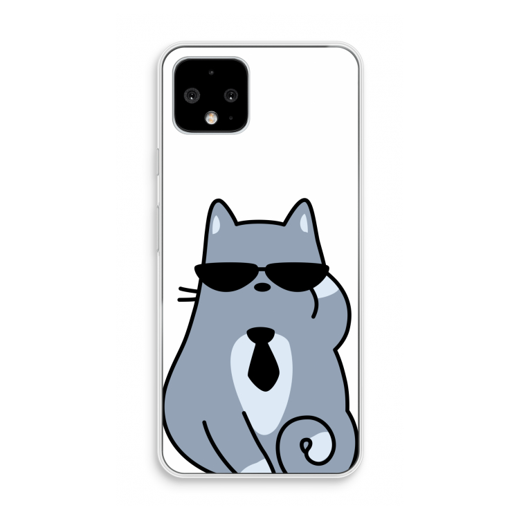 Cool cat: Pixel 4 Transparant Hoesje
