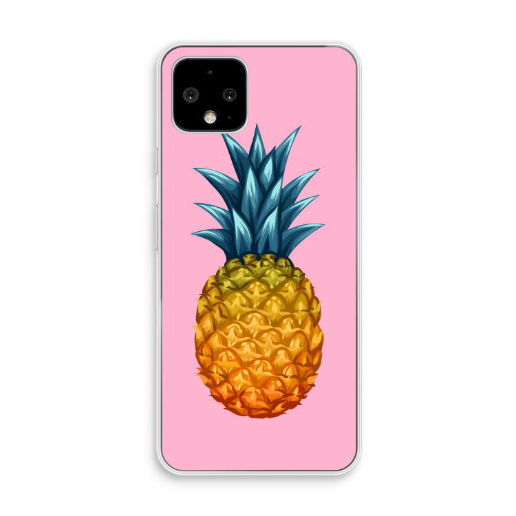 Grote ananas: Pixel 4 Transparant Hoesje