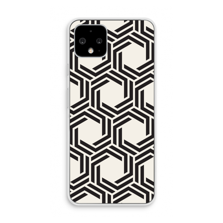 Geometrisch patroon: Pixel 4 Transparant Hoesje