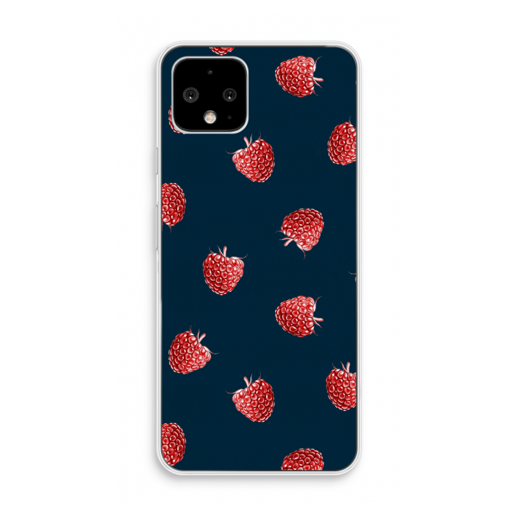 Framboosjes: Pixel 4 Transparant Hoesje