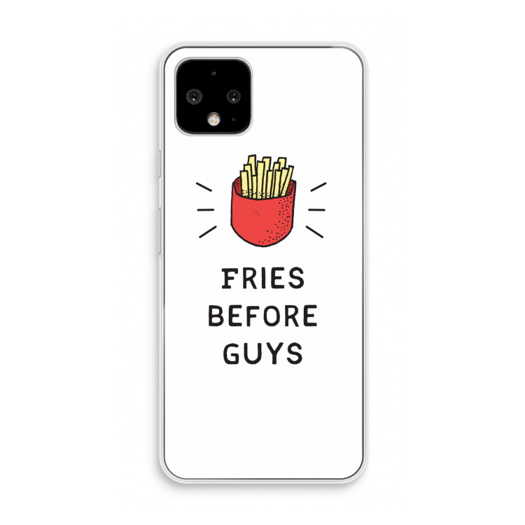 Fries before guys: Pixel 4 Transparant Hoesje