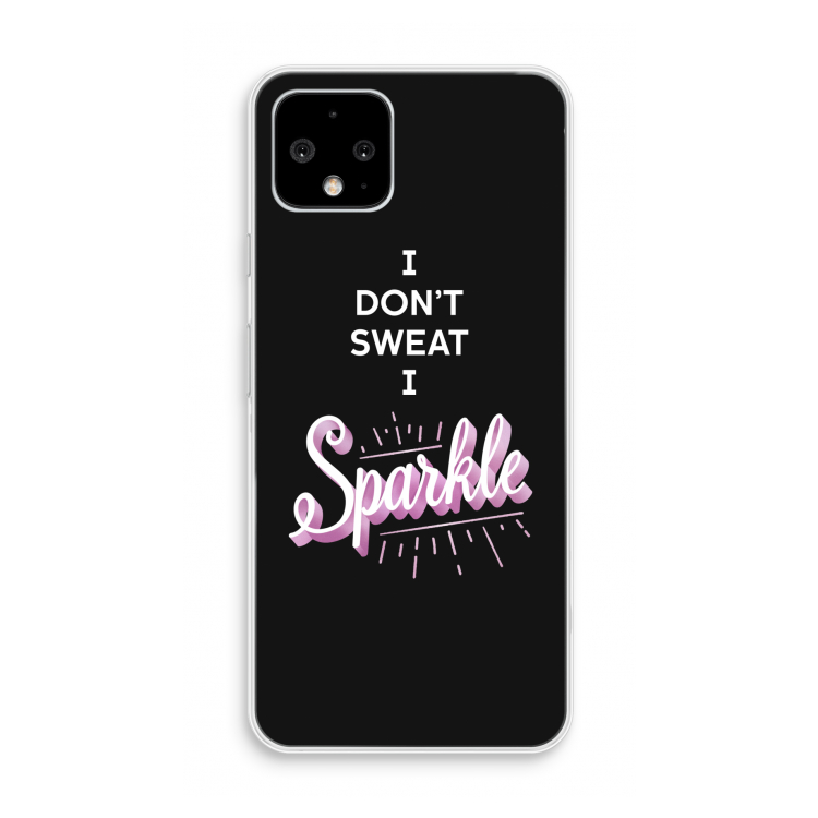 Sparkle quote: Pixel 4 Transparant Hoesje
