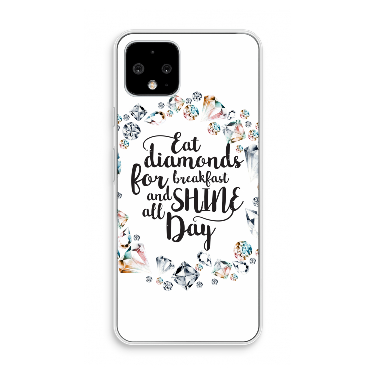 Diamonds: Pixel 4 Transparant Hoesje