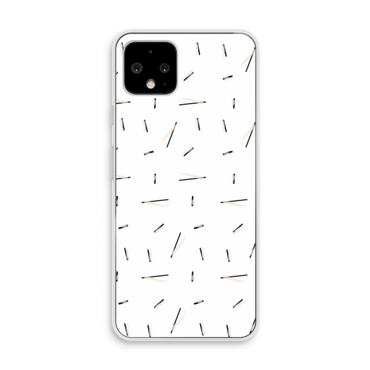 Hipster stripes: Pixel 4 Transparant Hoesje