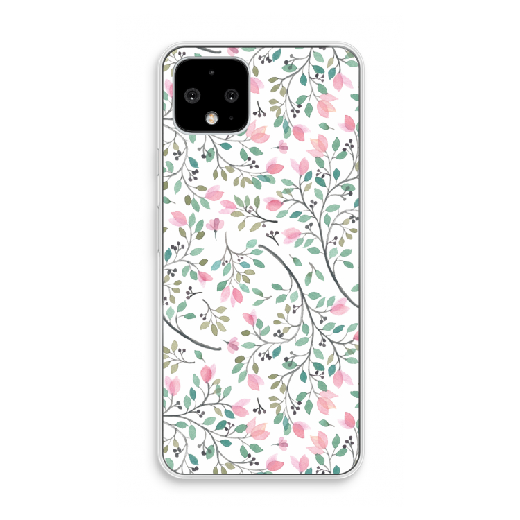 Sierlijke bloemen: Pixel 4 Transparant Hoesje
